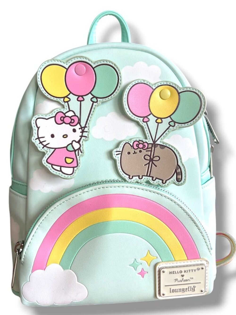 NWT! Sanrio Loungefly Hello Kitty x Pusheen Balloons Mini Backpack